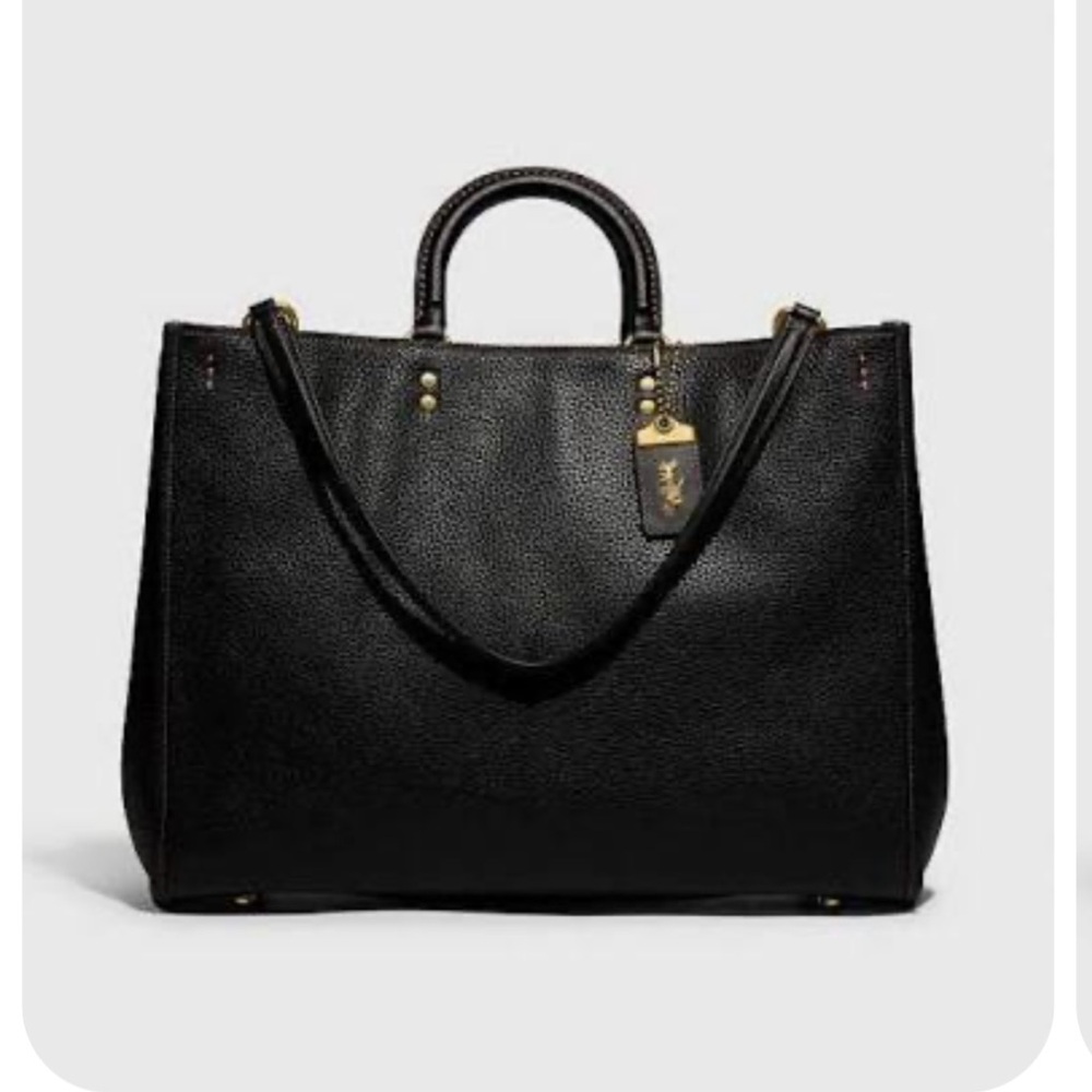 Coach Black Leather Laptop Bag